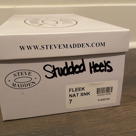 Steve Madden Studded Block Heels - Snake Skin - Picture 9 of 9